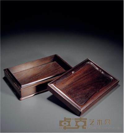 清·红木文具盒 高：7.5cm 长：27.3cm 宽：18cm