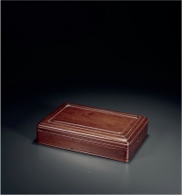 清·红木弦纹盒