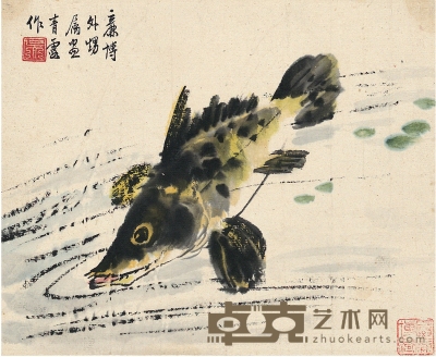 吴青霞 鳜鱼图 29.5×24cm