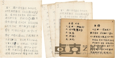 李华英 自传手稿及家书 18×13cm（书册尺寸） 25×18cm×8