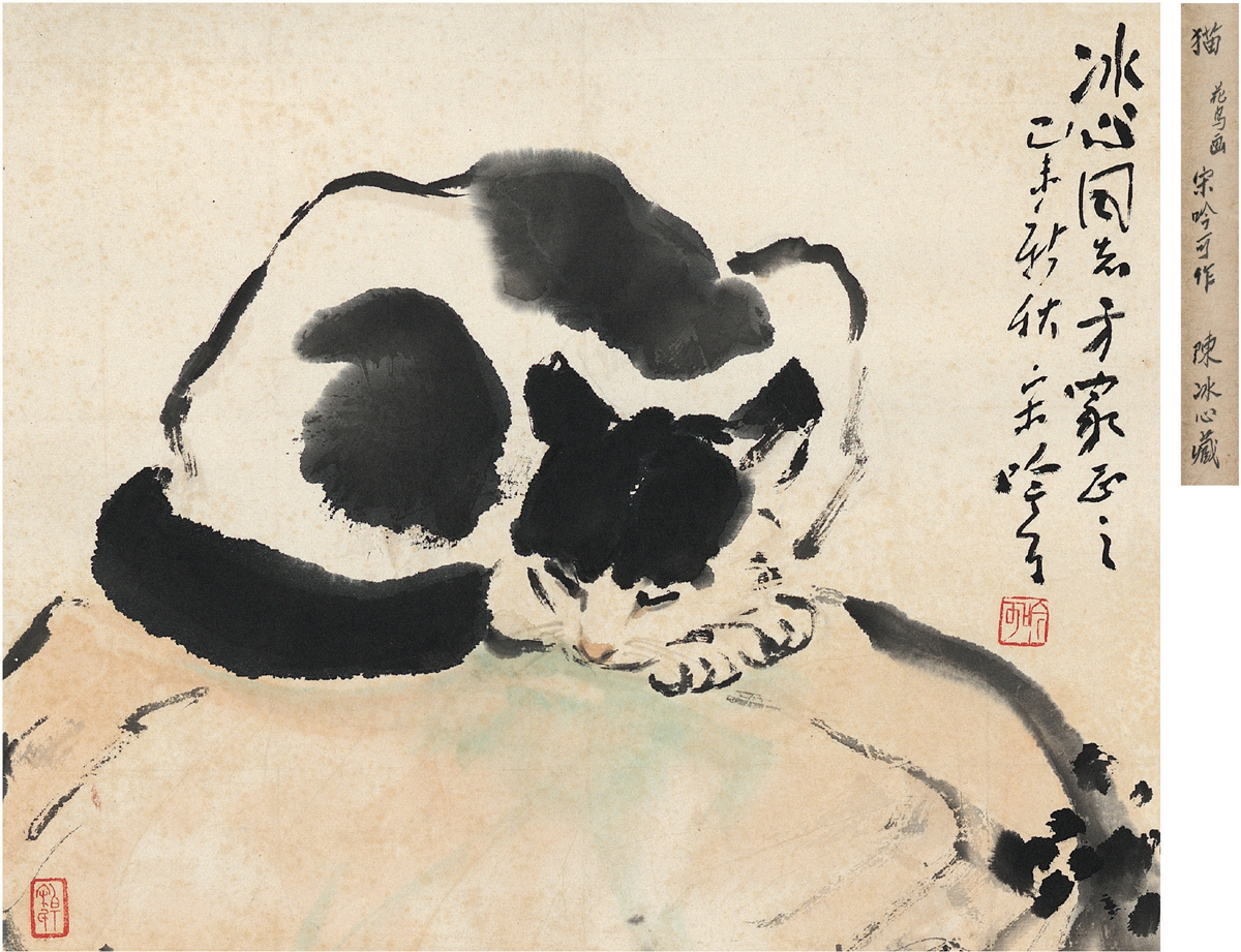 宋吟可 卧猫图