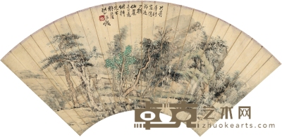 汪 琨  春日山居图 51.5×20cm