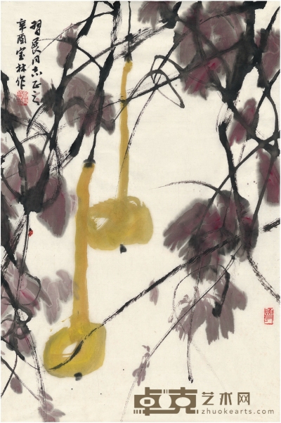 姜宝林  葫芦图 68×45.5cm