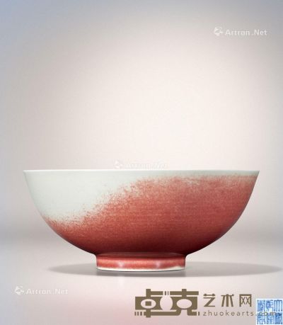 清乾隆 红釉碗 直径16.8cm
