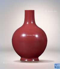 清乾隆 霁红釉瓶