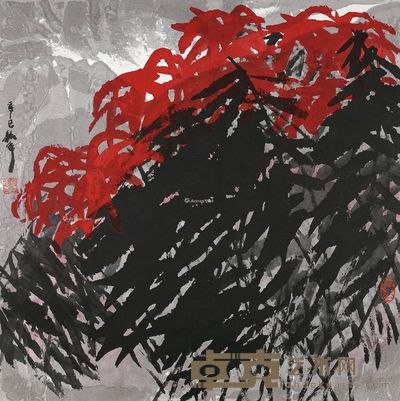 周韶华 山花烂漫 68×68cm
