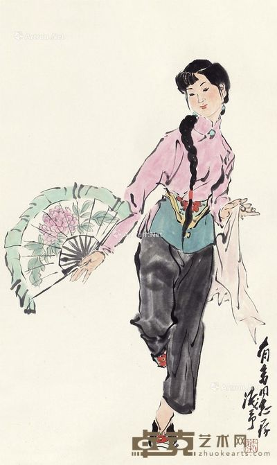 叶浅予 舞女图 68.5×41cm