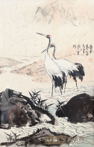 孙其峰 仙鹤图 68×45cm