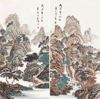 李金谷 松风图 秋林问道