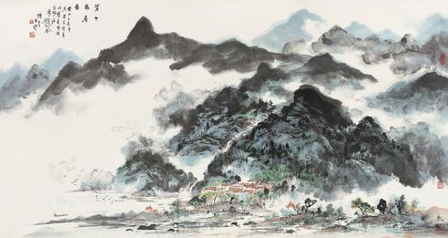 杨彦 溪山幽居图