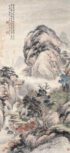 周冷吾 秋山暮霭