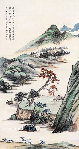 李健 秋山隐居图