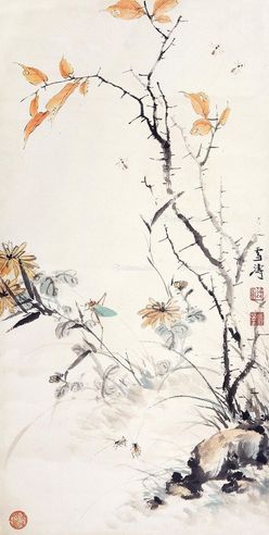 王雪涛 菊虫图