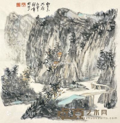 李毅峰 云山幽居 69×69cm