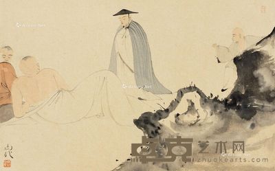 马骏 高士图 50×78cm