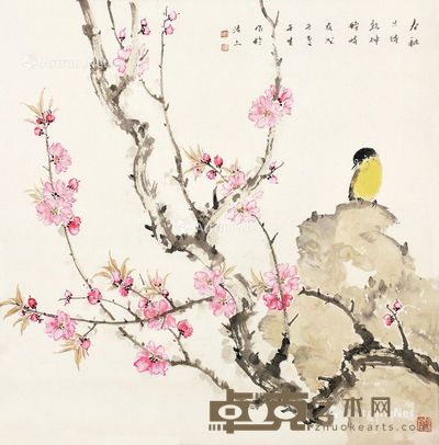 周午生 春容只待乾坤醉 67×65cm