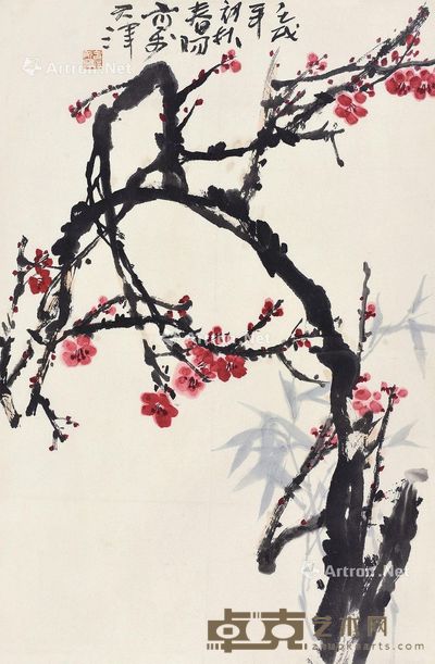 霍春阳 红梅 68×46cm
