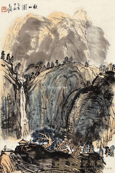 孙克纲 秋山图 68×45cm