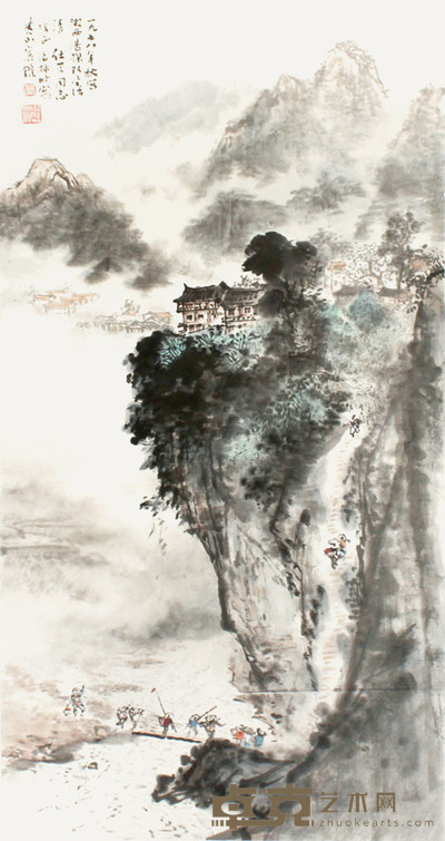 蔡德林 山水 64×35cm