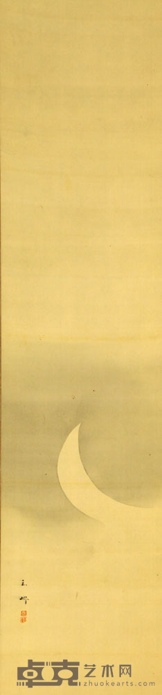 民国绢本画 104×24cm