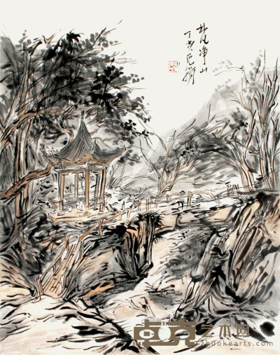 范杨 山水 55×43cm