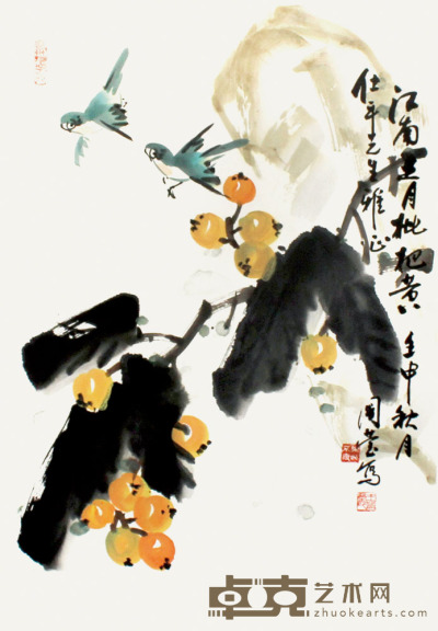 王国莹 花鸟 68×46cm