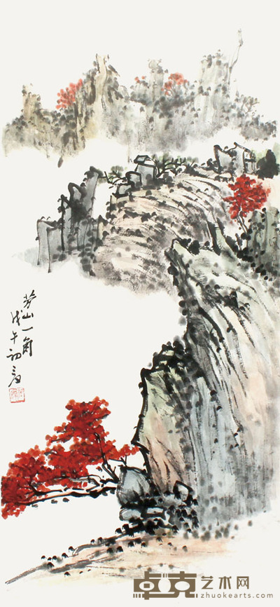 张铎 山水 70×32cm