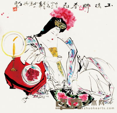 王西京 人物 68×68cm