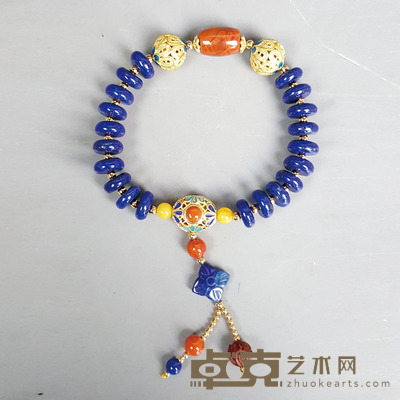 帝王级天然青金石手串 
