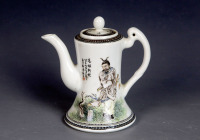 创汇时期老粉彩茶壶