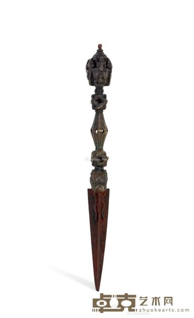 14世纪 大黑天金刚橛 高34cm