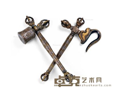 17-18世纪 金刚锤、金刚钩 长38cm