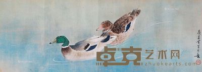 黄幻吾 双鸟 89×33cm