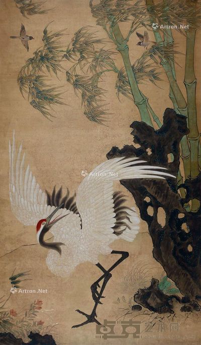 佚名 仙鹤 168×99.5cm