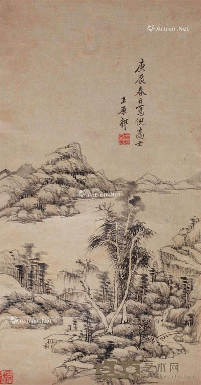 王原祁 山水 53×28cm