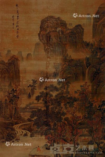 蓝瑛 山水 147×98cm