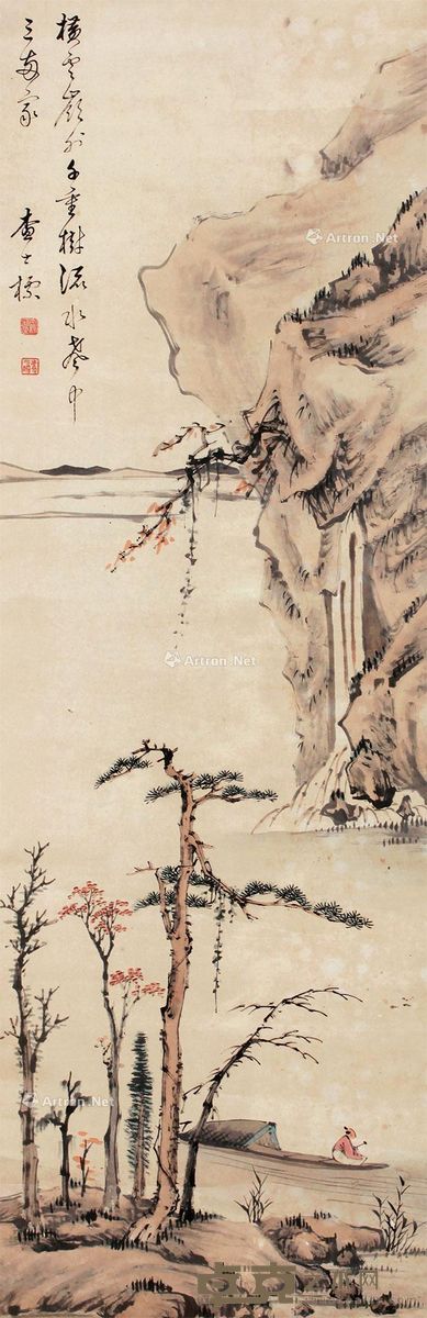 査士标 山水 114×37.5cm