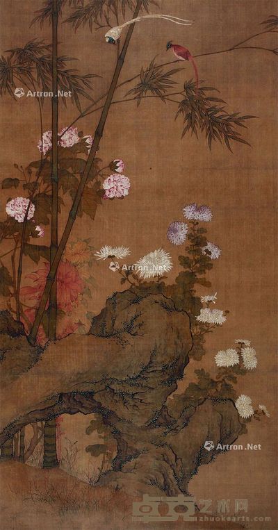佚名 花鸟 165×86cm