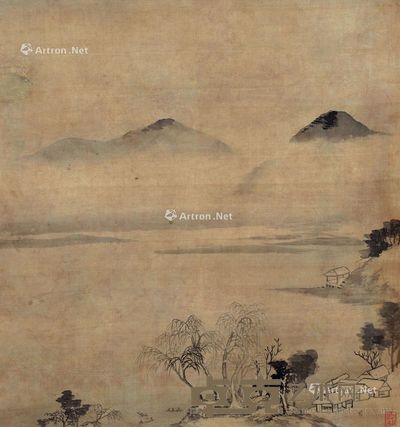 佚名 山水 33.5×32cm