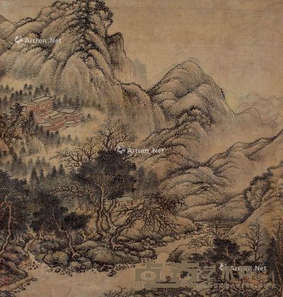 佚名 山水 33.5×32cm