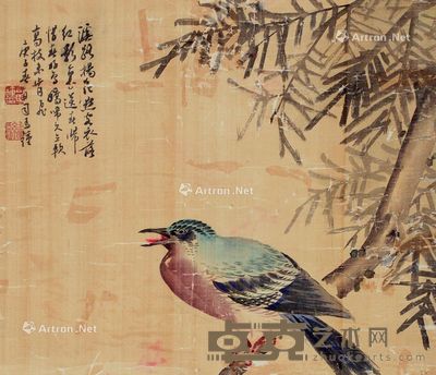 司马钟 花鸟 41×34.5cm