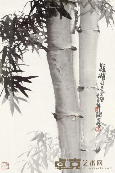 卢坤峰 竹 70×46cm