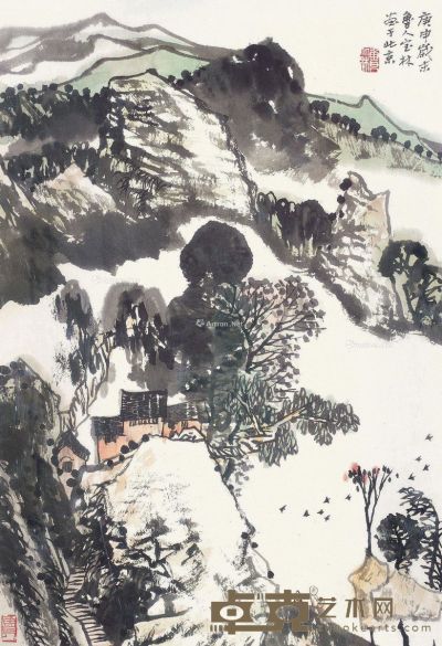 姜宝林 山水 63×43cm