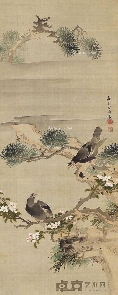 方济 花鸟 106×43cm