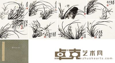 萧龙士 兰花 27×39cm×8