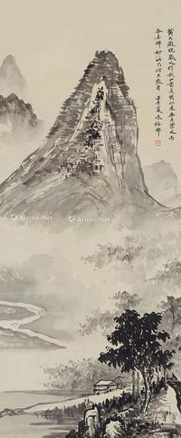 朱梅邨 山水