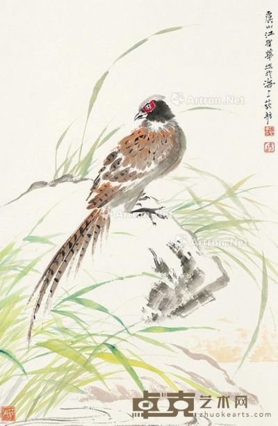 江圣华 花鸟 68×45cm