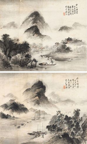 陈莲舟 山水小景