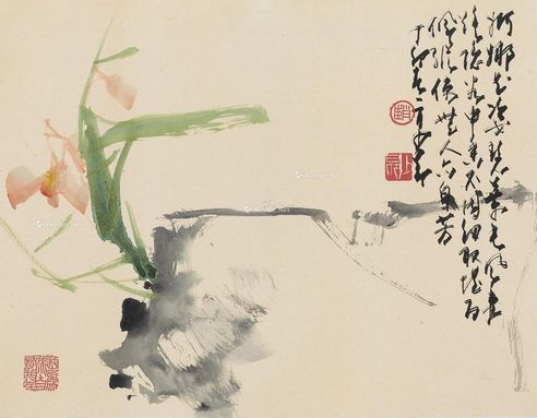 赵少昂 兰花