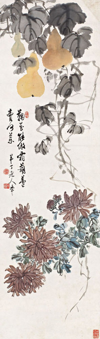 陈半丁 菊花葫芦